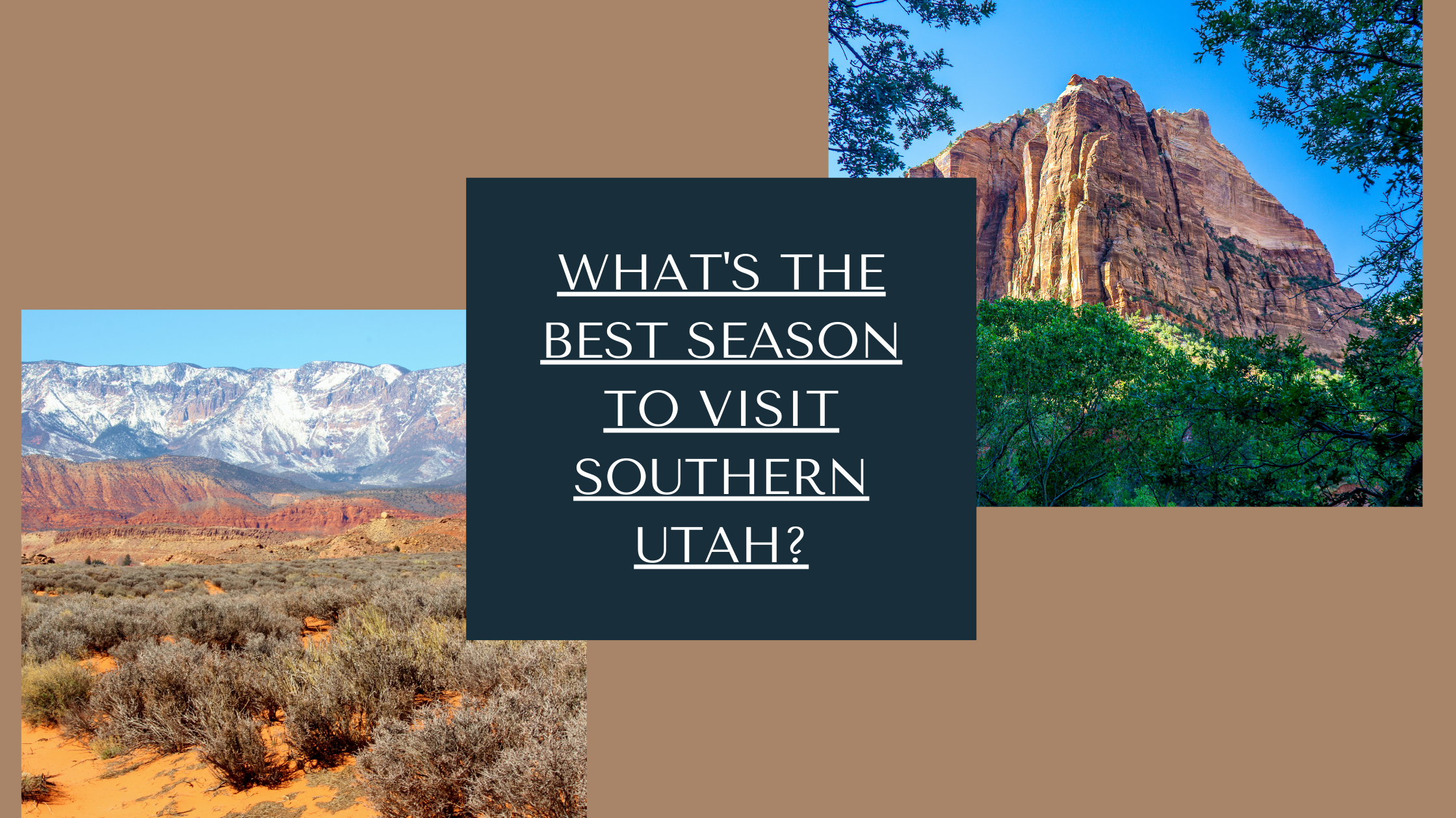 Scenic Southern Utah mountains and desert landscape.
