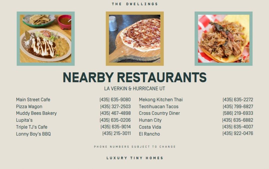Guide to La Verkin & Hurricane restaurants with contact info.