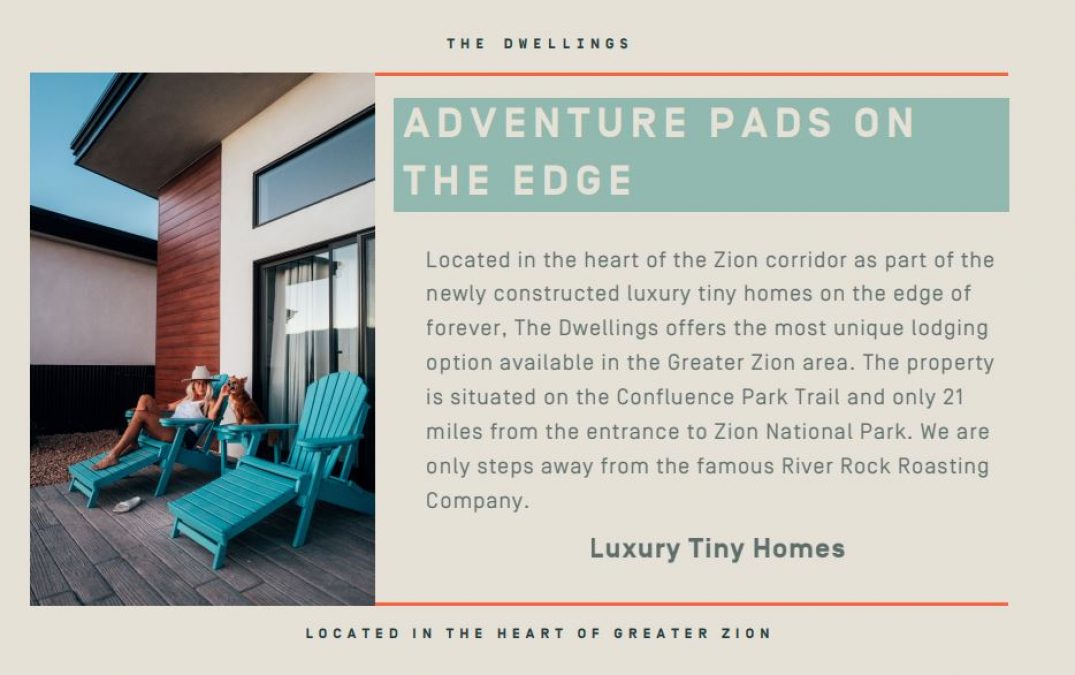 Cozy luxury tiny home lodging near Zion National Park.
